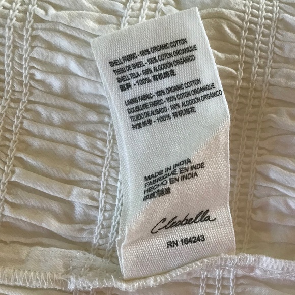 NWT CLEOBELLA ELODIE WHITE SMOCKED STRAPLESS MIDI DRESS - Picture 9 of 12